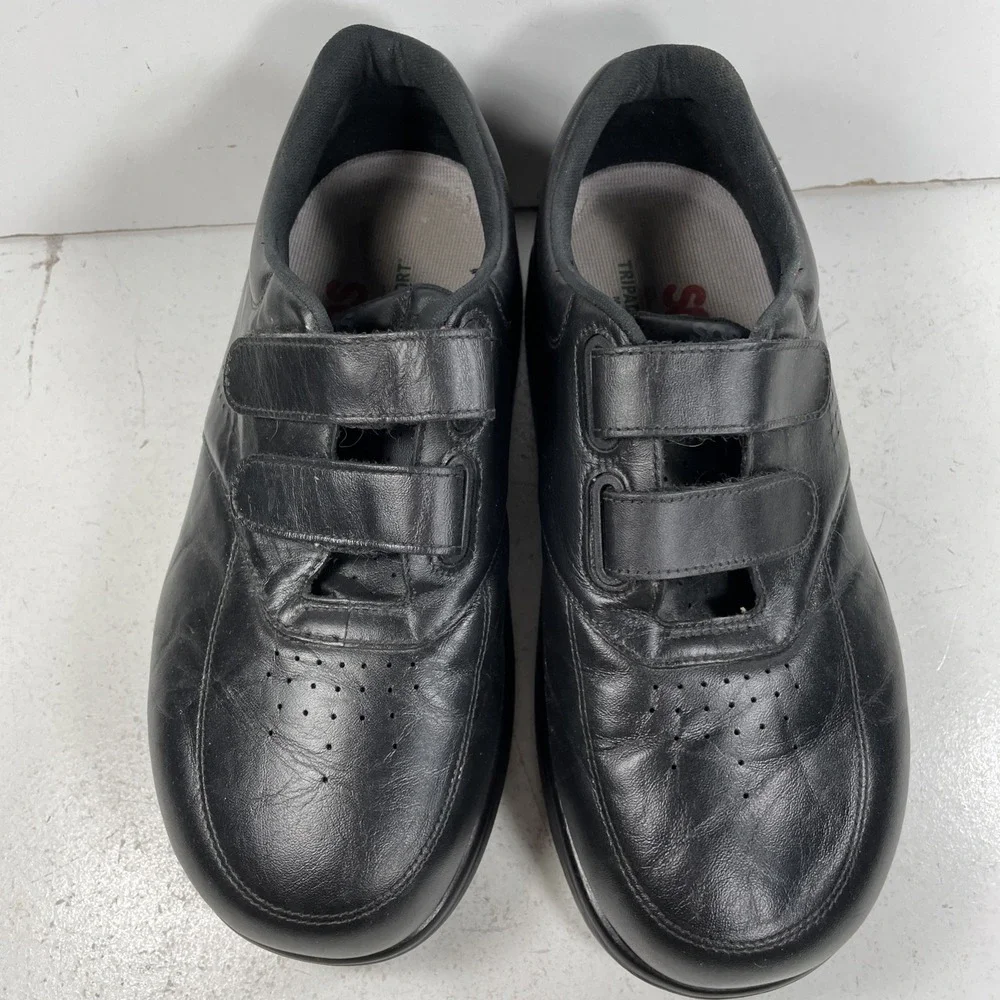 SAS VTO Leather Tripad Comfort Walking Shoe Black Leather Men 9.5 WWW Extra Wide